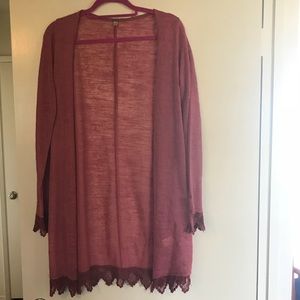 Free People Long and lacy cardigan